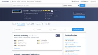 
                            10. Alembic Pharmaceuticals Reviews by Employees | AmbitionBox