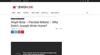 
                            9. Aleph Beta - Parshat Miketz - Why Didn't Joseph Write Home? - The ...