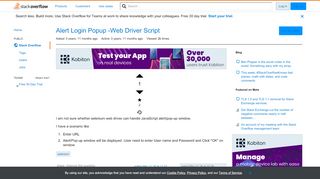 
                            4. Alert Login Popup -Web Driver Script - Stack Overflow