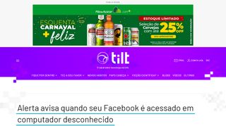 
                            7. Alerta avisa quando seu Facebook é acessado em computador ...