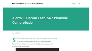 
                            3. Alerta!!!! Bitcoin Cash 24/7 Piramide Comprobado