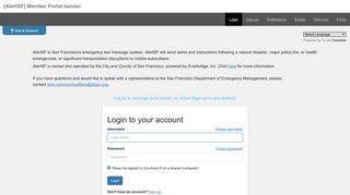 
                            13. AlertSF - Login to your account - CAHAN/Everbridge Login