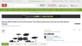 
                            12. Alesis DM10 MKII Pro Kit Premium Ten-Piece Electronic Drum Kit - B&H