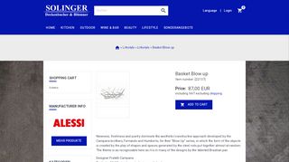 
                            4. Alessi - Basket Blow up - Solinger Onlineshop - Küche Tisch Tischkultur