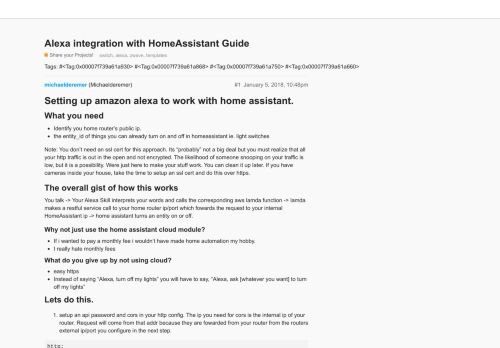 
                            9. Alexa integration with HomeAssistant Guide - Share your Projects ...