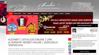 
                            1. ALEXABET : Situs Agen Judi Online | Link Alternatif SBOBET