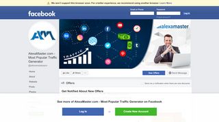 
                            13. AlexaMaster.com - Most Popular Traffic Generator - Offers | Facebook