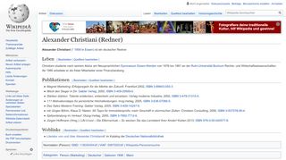 
                            12. Alexander Christiani (Redner) – Wikipedia