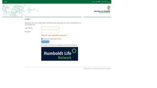 
                            12. Alexander von Humboldt Foundation - Login - Humboldt Life