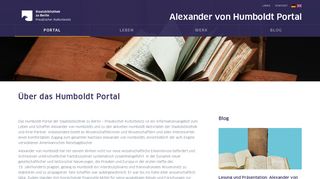 
                            4. Alexander von Humboldt Portal: PORTAL