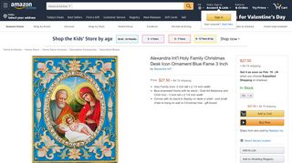 
                            5. Alexandra Int'l Holy Family Christmas Desk Icon Ornament ...