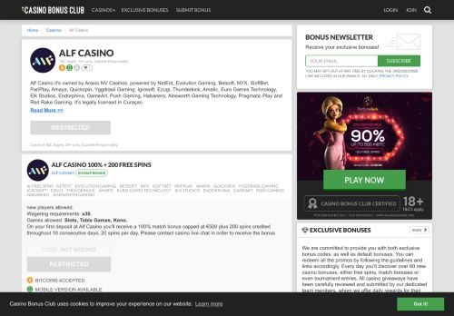 
                            6. Alf Casino | Casino-Bonus.Club