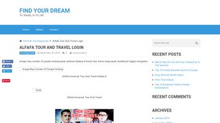 
                            12. Alfafa Tour And Travel Login | Find your Dream