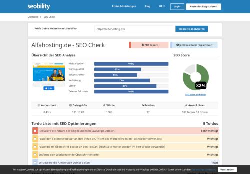 
                            8. alfahosting.de | SEO Bewertung | Seobility.net