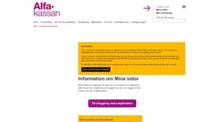 
                            6. Alfakassan - Information om Mina sidor