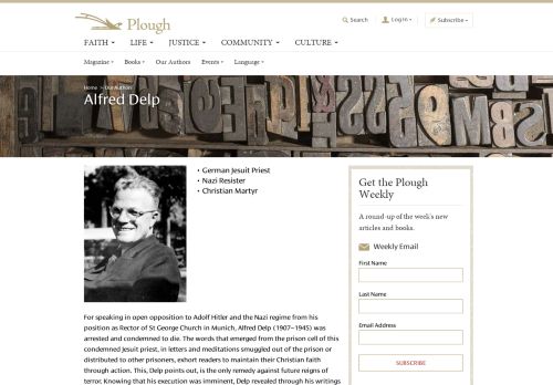 
                            12. Alfred Delp - Plough Publishing House