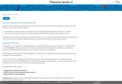 
                            8. Algemene informatie :: www.theorie-leren.nl