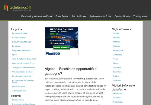 
                            7. Algobit – I 5 principali vantaggi – Guida al forex trading italiano ...