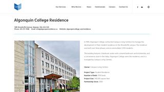 
                            7. Algonquin College Residence – Campus Living Centres