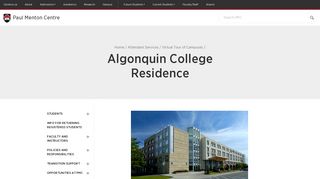 
                            11. Algonquin College Residence - Paul Menton Centre