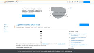 
                            12. Algoritimo contra Brute-force - Stack Overflow em Português