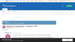 
                            12. Algoritmo de Classificação - Facemash - PHP - PHP - Fórum iMasters