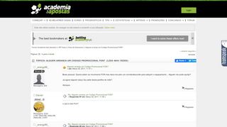 
                            11. Alguem arranja um Codigo Promocional FON? • Forum Academia das Apostas