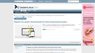 
                            2. Alguém me ajuda? Autenticação do Velox Empresarial mudou - Under Linux