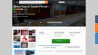 
                            9. Alhind Tours & Travels Pvt Ltd, Fort - Travel Agents in Mumbai - Justdial