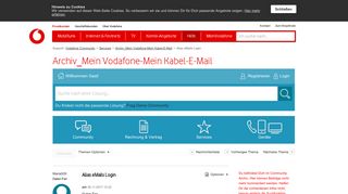 
                            1. Alias eMails Login - Vodafone Community