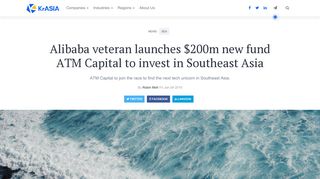 
                            11. Alibaba veteran launches $200m new fund ATM Capital to invest in ...