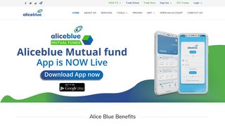 
                            1. Alice Blue - Lowest brokerage Online Trading account in India