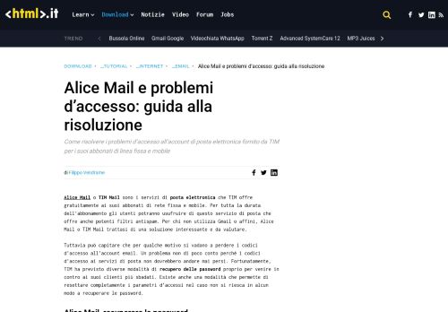 
                            12. Alice Mail e problemi d'accesso: guida alla risoluzione - Download ...