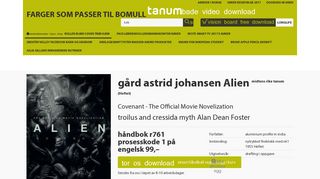 
                            10. Alien av Alan Dean Foster (Heftet) - Romaner | Tanum nettbokhandel