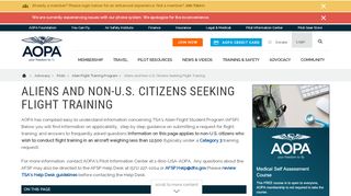 
                            4. Aliens and Non-U.S. Citizens Seeking Flight Training - AOPA