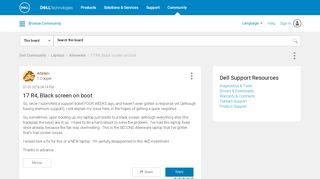 
                            1. Alienware 17 R4 Black Screen on boot - Dell Community