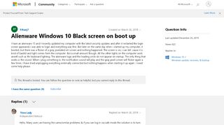 
                            9. Alienware Windows 10 Black screen on boot up - Microsoft Community