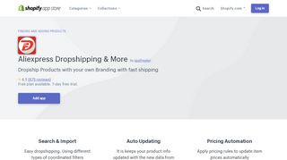 
                            7. Aliexpress Dropshipping – Ecommerce Plugins for Online Stores ...