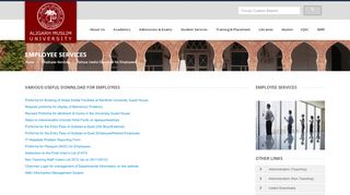 
                            2. Aligarh Muslim University || Employee Services