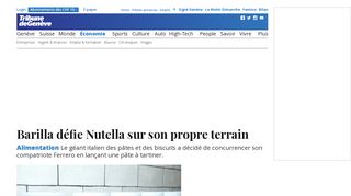 
                            8. Alimentation: Barilla défie Nutella sur son propre terrain - Économie ...