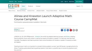 
                            10. Alinea and Knewton Launch Adaptive Math Course CampMat