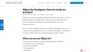 
                            13. Alipay for foreigners: how to create an account? - WalktheChat