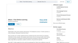 
                            11. Alison - Free Online Learning | LinkedIn