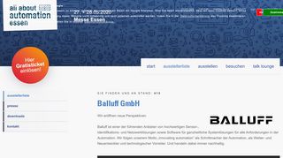 
                            12. all about automation essen - Balluff GmbH