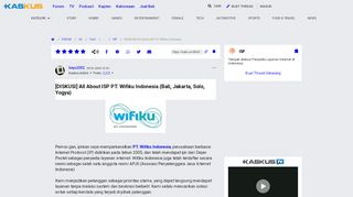 
                            2. All About ISP PT. Wifiku Indonesia | KASKUS