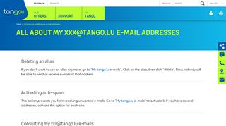 
                            7. All about my xxx@tango.lu e-mail addresses | TANGO