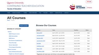 
                            13. All Courses @ Courses for Teachers - Queen's Continuing Teacher ...