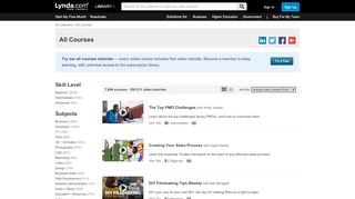 
                            6. All Courses | lynda.com