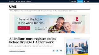 
                            5. All Indians must register online before flying to UAE for work