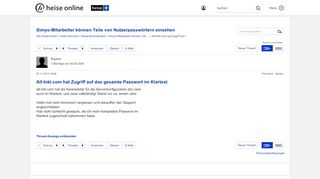 
                            6. All-Inkl.com hat Zugriff auf das gesamte Passwort im Klartext - Heise